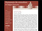 Dictionnaire des orientalistes de langue française Dictionnaire des orientalistes de langue française