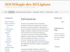 Sociologie des Religions Sociologie des Religions