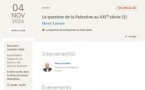 Collège de France : La question de la Palestine au XXIe siècle (1) . Henry Laurens