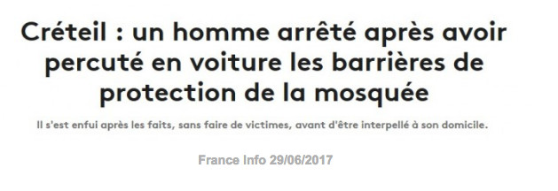 Attaque contre la mosquée de Créteil : Traitement minimal (Arrêt sur images.net)