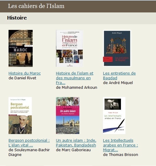 Sélection d'ouvrages par « Les Cahiers de l'islam »