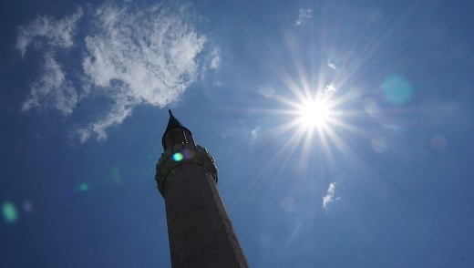 Minaret of the Gazi Husrev-beg Mosque. Sarajevo.