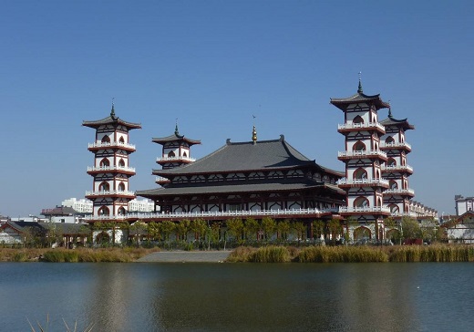 La grande mosquée de Lingwu (Ningxia). Crédit photo : François Dubé