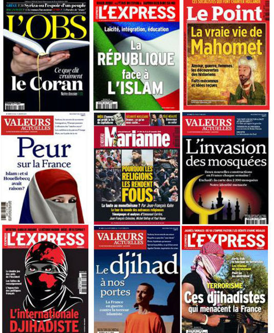 Hollande, Sarkozy, immobilier, islam : explorez un an de couvertures d’hebdomadaires français