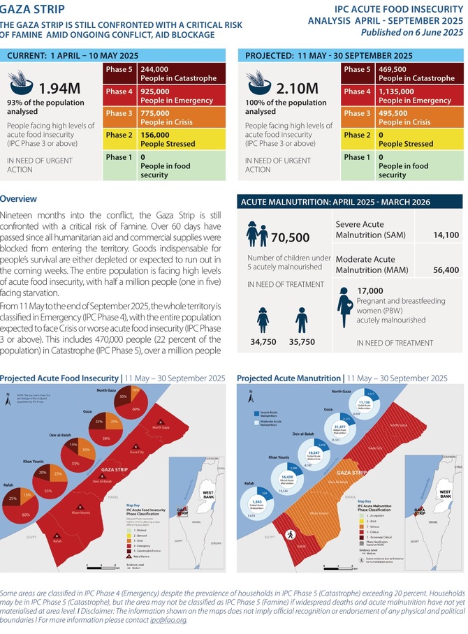 IPC Gaza Strip Acute Food Insecurity Apr/Sep2025 Special Report