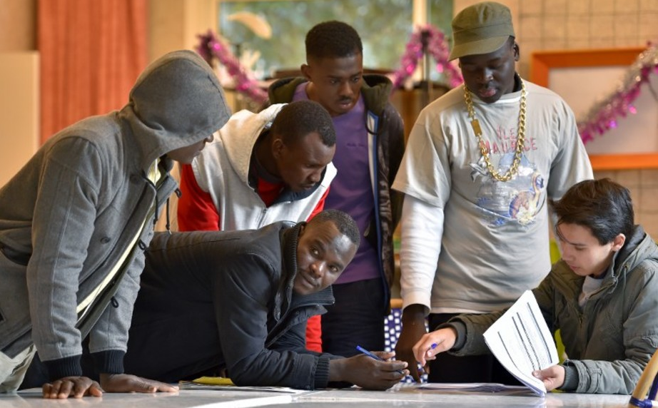 Au Centre d'accueil et d'orientation pour migrants de Saint-Brévin les Pins, en janvier 2017. Loïc Venance/AFP