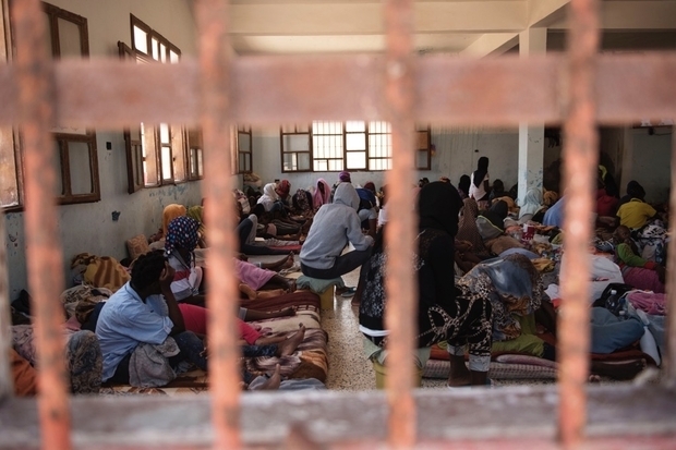 Centre de détention pour migrants à Zawiya en Libye (Alessio Romenzi/MEE)