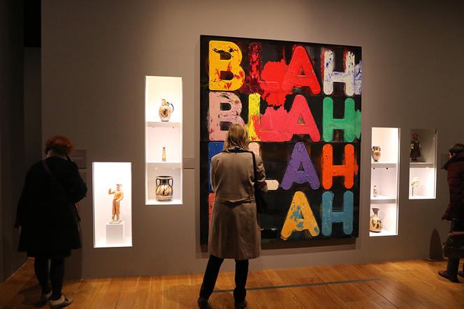 Vue de l’exposition «Après Babel, traduire», qui a eu lieu de décembre 2016 à mars 2017 au Mucem, à Marseille, et dont Barbara Cassin était commissaire. Copyright : Agnès Mellon/MUCEM