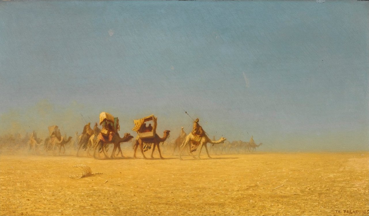 Caravane de chameaux. Charles Theodore (1855)