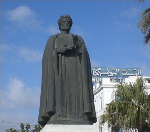 Statue d’Ibn Khaldoun à Tunis