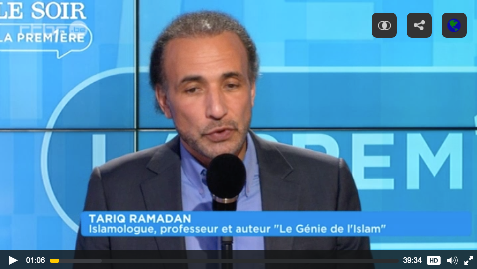 RTBF : Le grand oral avec Tariq Ramadan