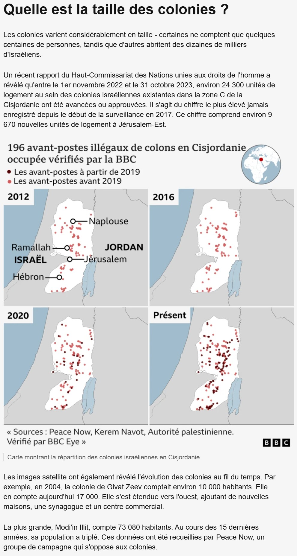 Colonies en Cisjordanie : Pourquoi Israël continue-t-il à les construire ? - BBC News Afrique
