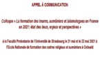 Colloque « La formation des imams, aumôniers et islamologues en France en 2021: état des lieux, enjeux et perspectives » 