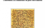 Récits d'origine. Contributions à la connaissance du passé ouest-saharien